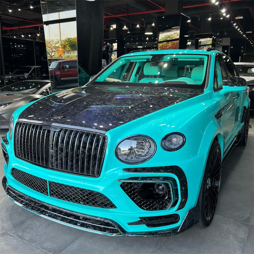 宾利添越 Speed W12 Mansory Tiffany蓝定制版